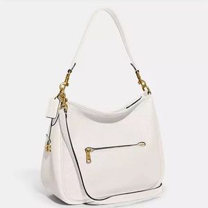 Coach Cary Large Shoulder Bag - Pebbeled Leather/Chalk